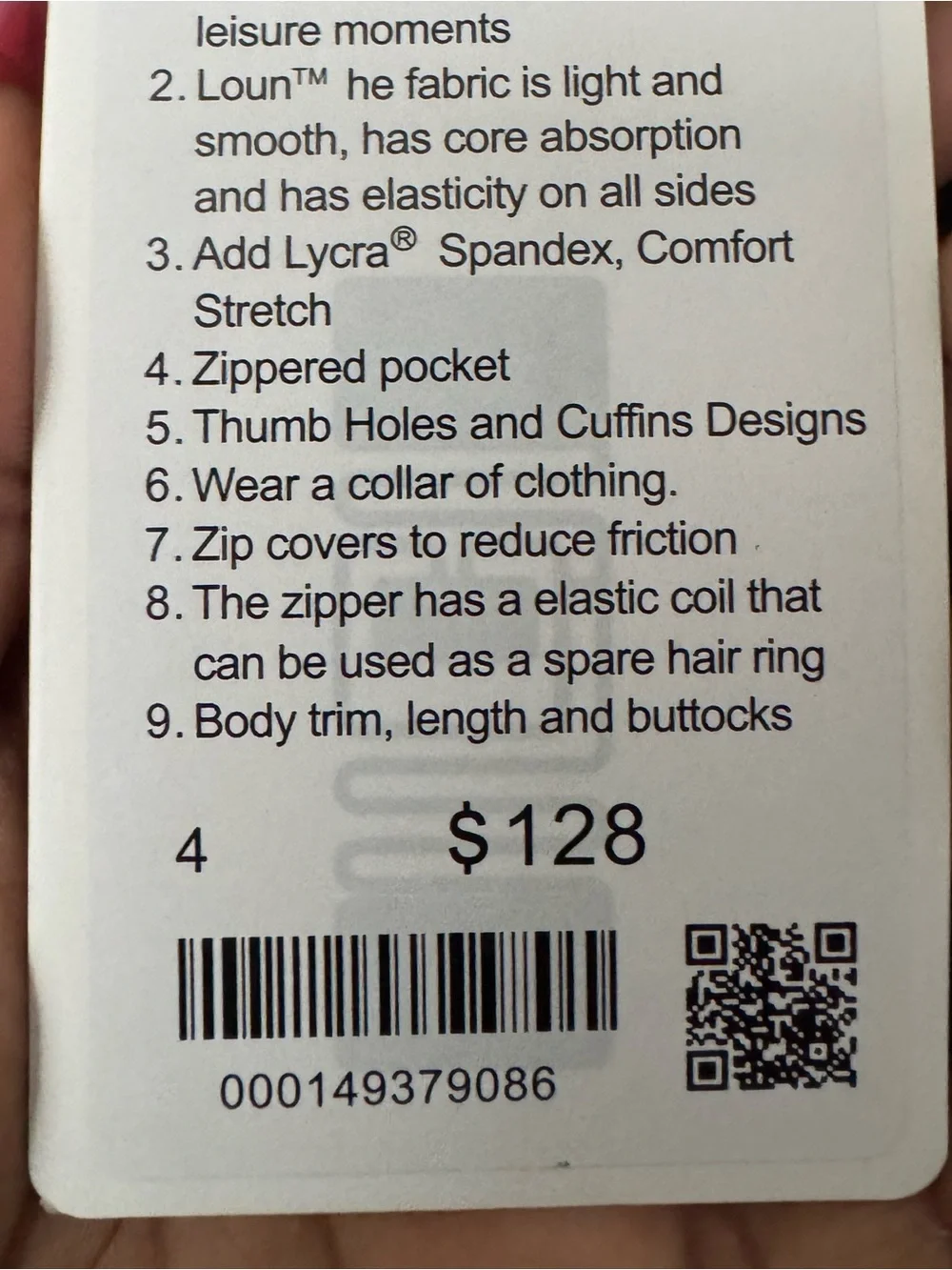 Lululemon athletica Black Zip-Up Utility Jacket with Gold Zippers size 4 New